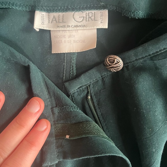 Tall Girl teal vintage pants. Size 10 - fits more like size 6-8 in waist. - Picture 3 of 4